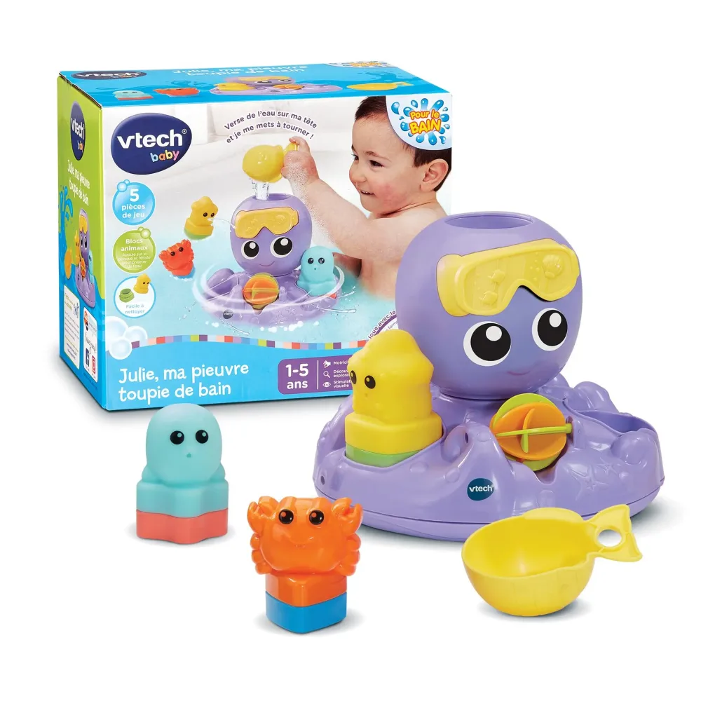 VTECH Julie ma Pieuvre Toupie de bain