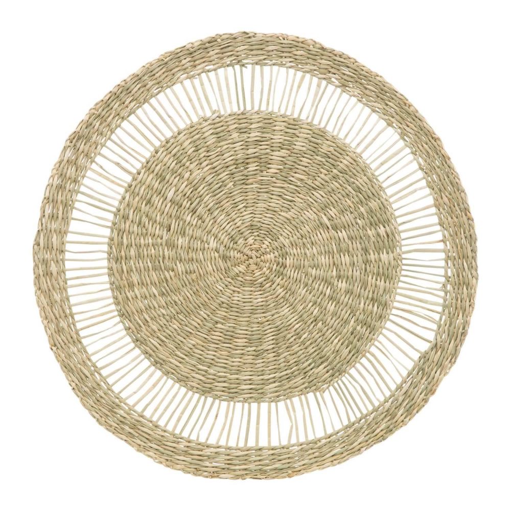 SECRET DE GOURMET Set de table rond en roseau tressé - diam 38 cm - beige