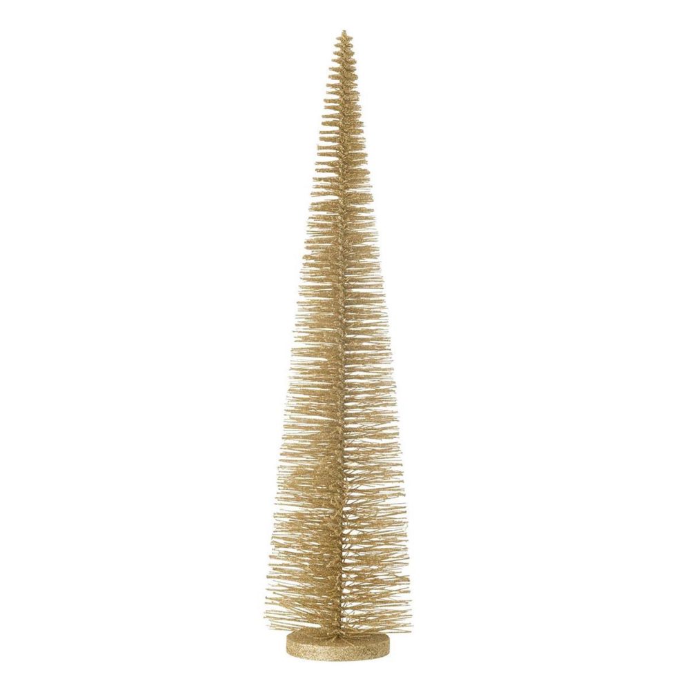 J-LINE Sapin de noël déco pailleté josh 61cm doré clair