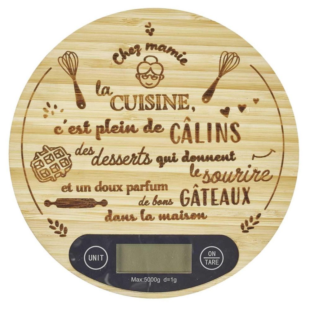 Lily Cook Balance de cuisine électronique en bois - beige