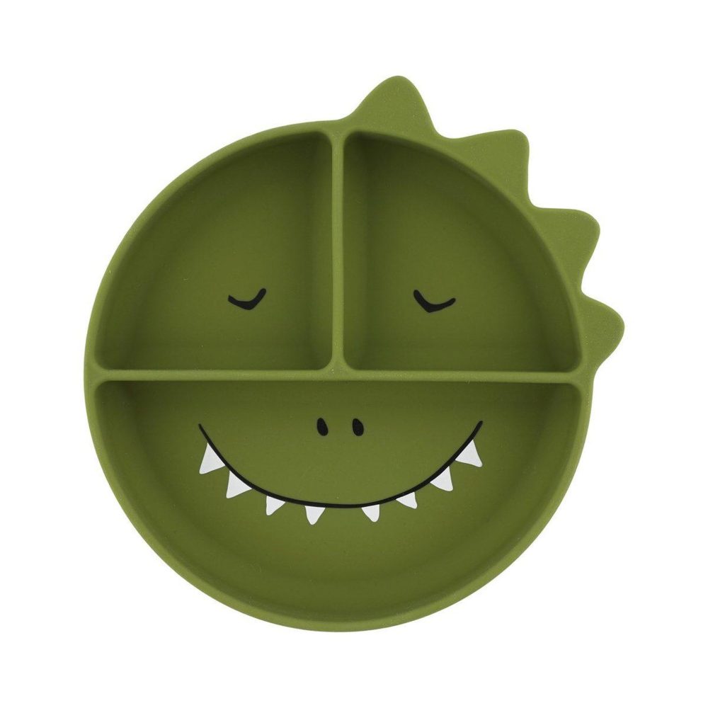 Trixie Assiette avec ventouse en silicone et compartiments - mr. Dino