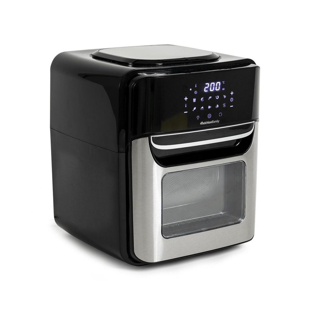 MELCHIONI Friteuse simple melchioni 118340034 12 l indépendante 1700 w friteuse à air chaud noir acier inoxydable