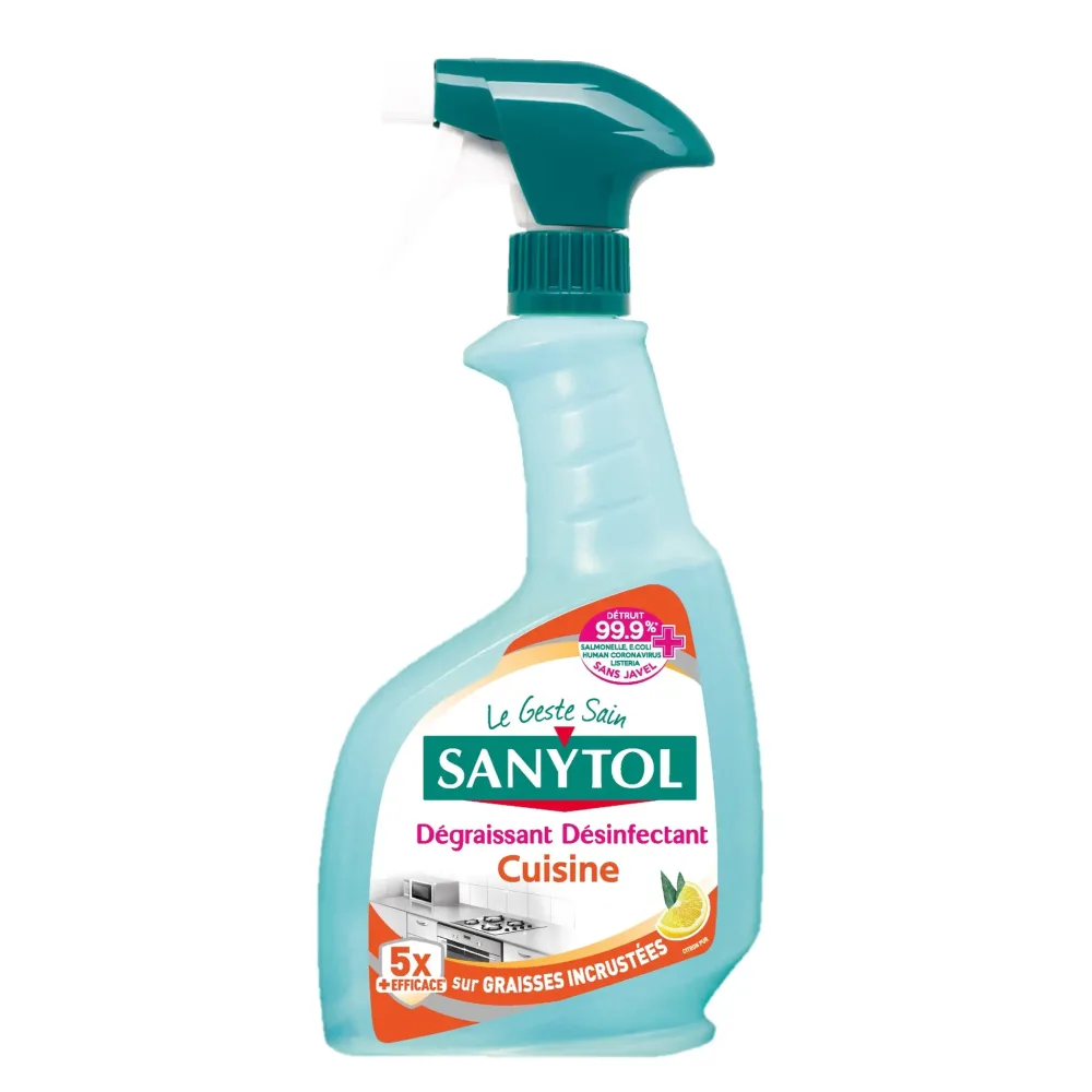 SANYTOL Spray désinfectant dégraissant cuisine 500ml