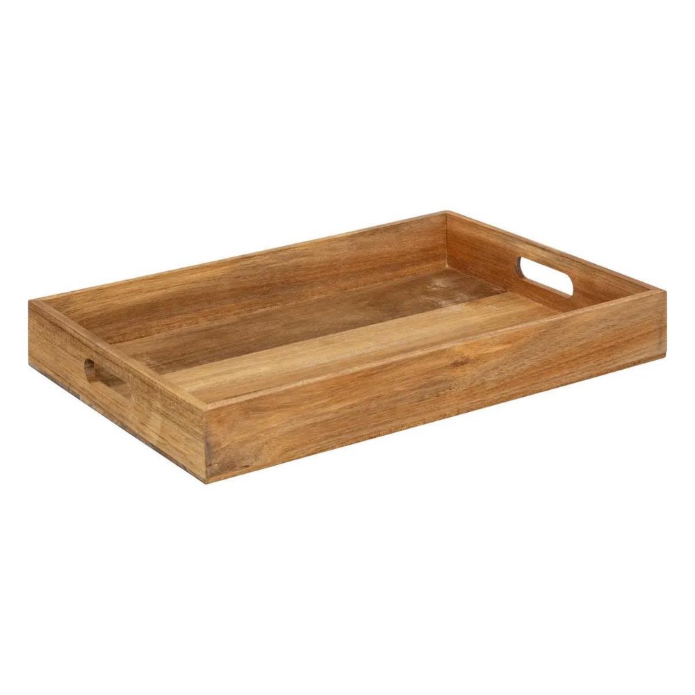 SECRET DE GOURMET Plateau de service bois acacia 42cm marron