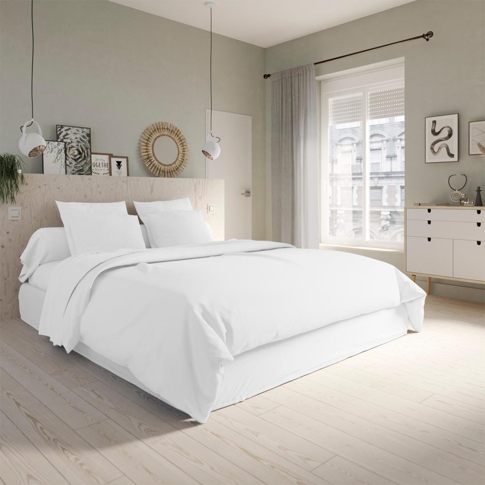 DODO Housse de couette studio coton blanc