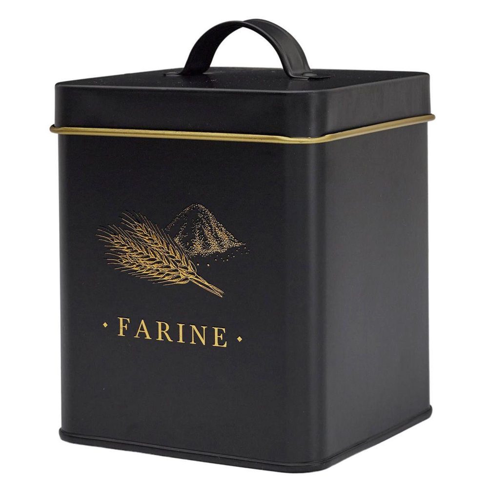 COOK CONCEPT Boîte à farine en métal lounge 13cm noir