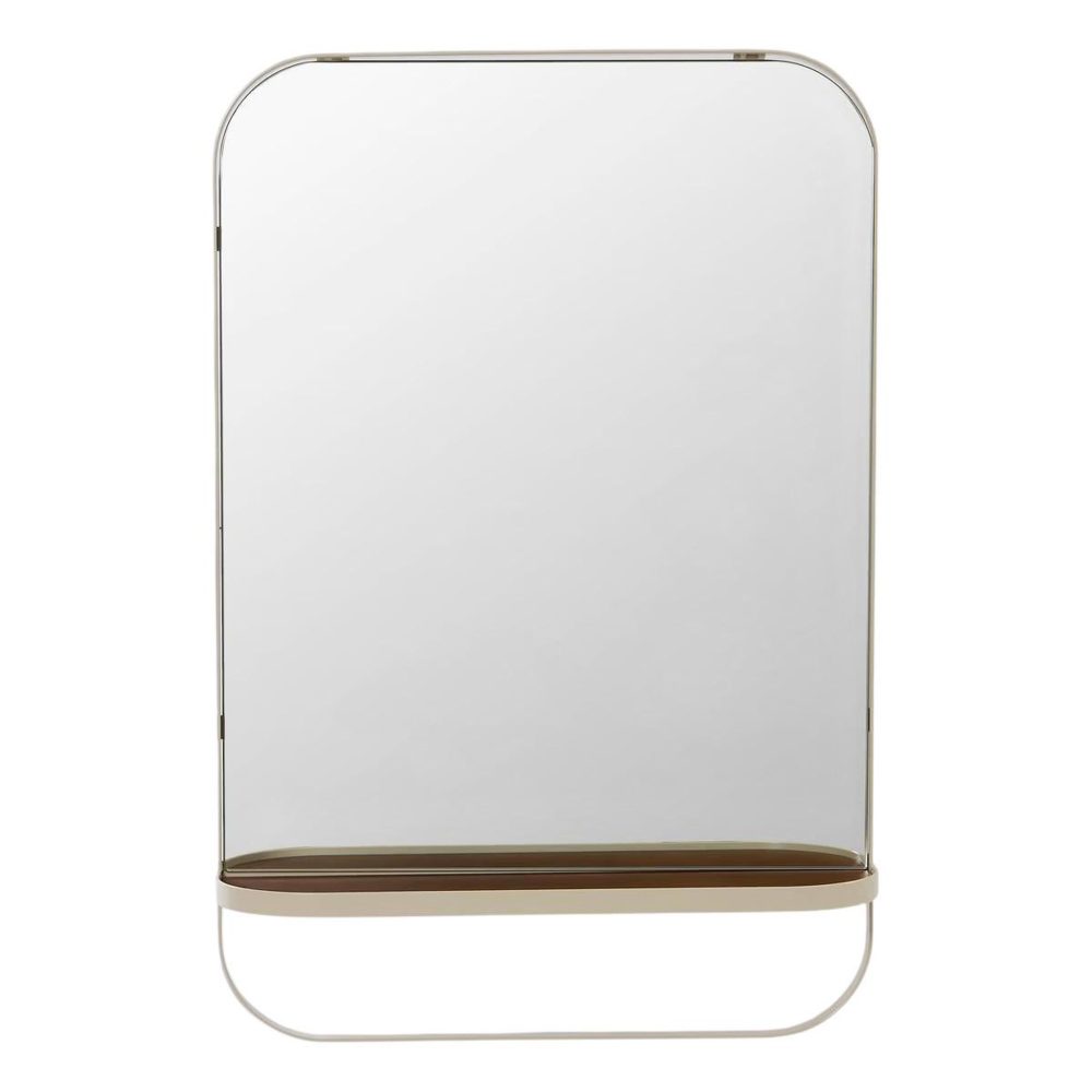 FIVE Miroir mural avec étagère argiléo 60cm beige