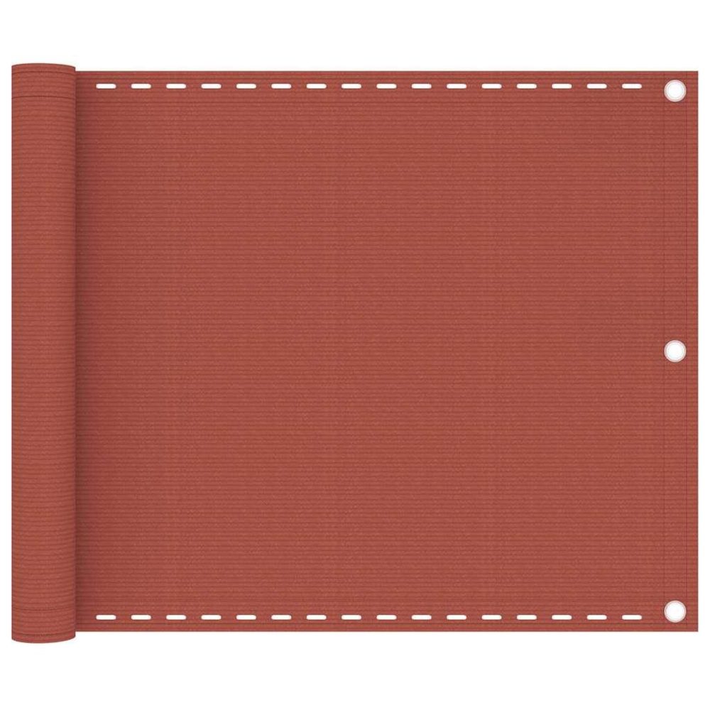 VIDAXL Ecran de balcon terre cuite 75x500 cm pehd