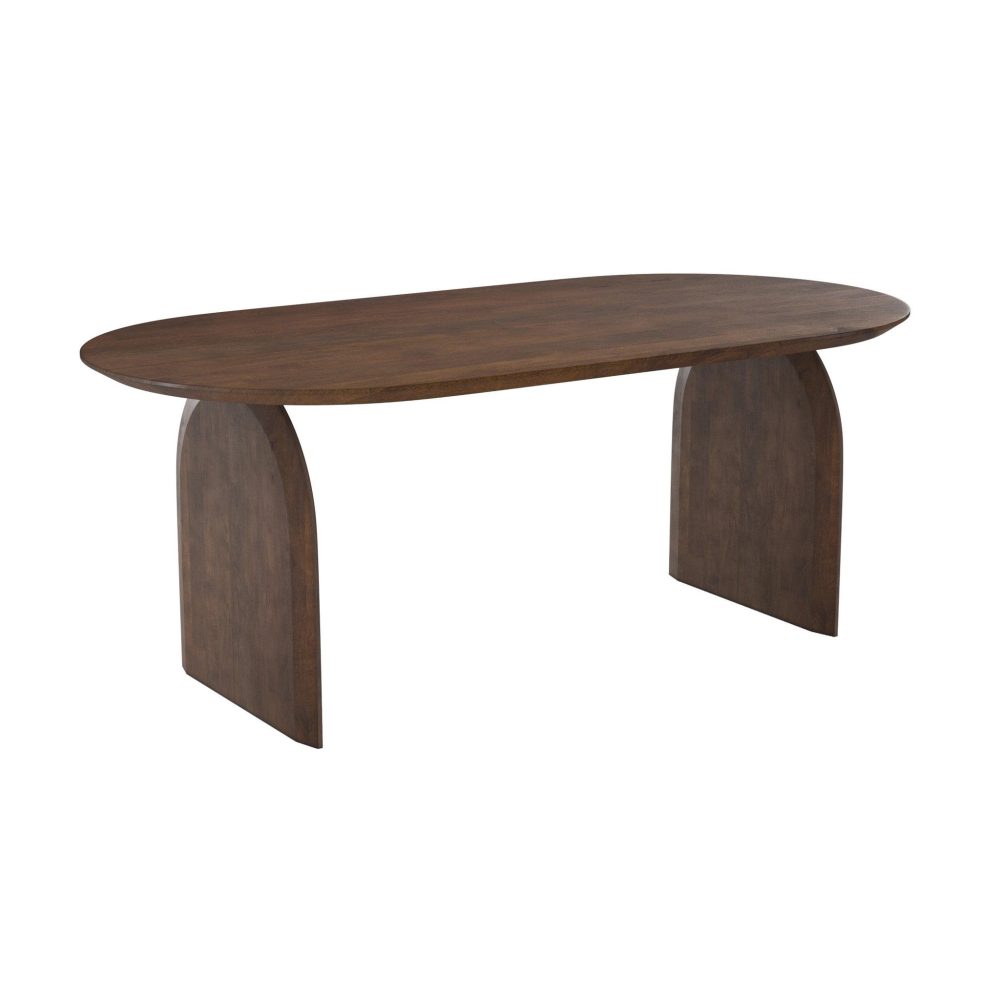 MAISON PAVANE Table ovale en bois de manguier massif 6 places-alix