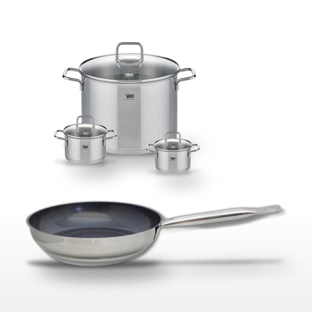 ELO Lot poêle 28cm et 3 faitouts elo profi therm platinum