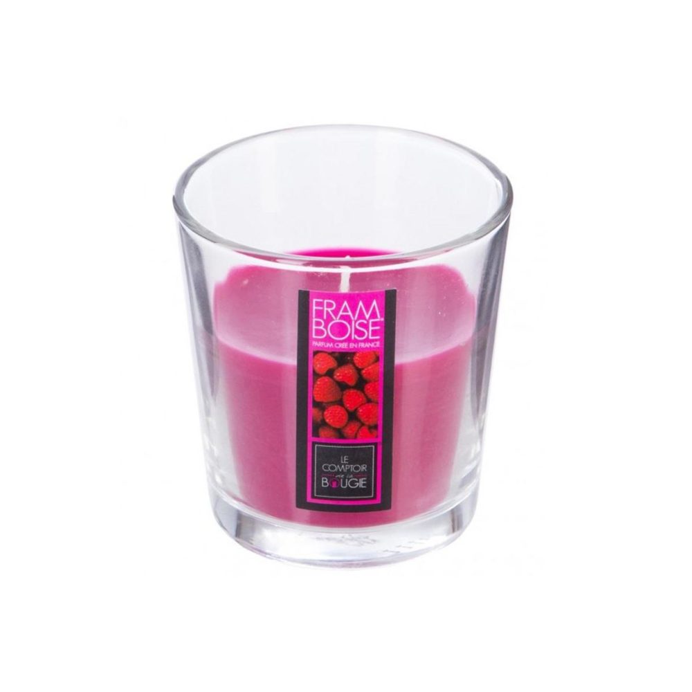 COMPTOIR DE LA BOUGIE Bougie parfumée en verre nina 90g framboise