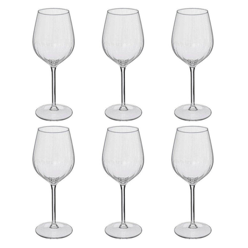SECRET DE GOURMET Lot de 6 verres à vin volta 38cl transparent