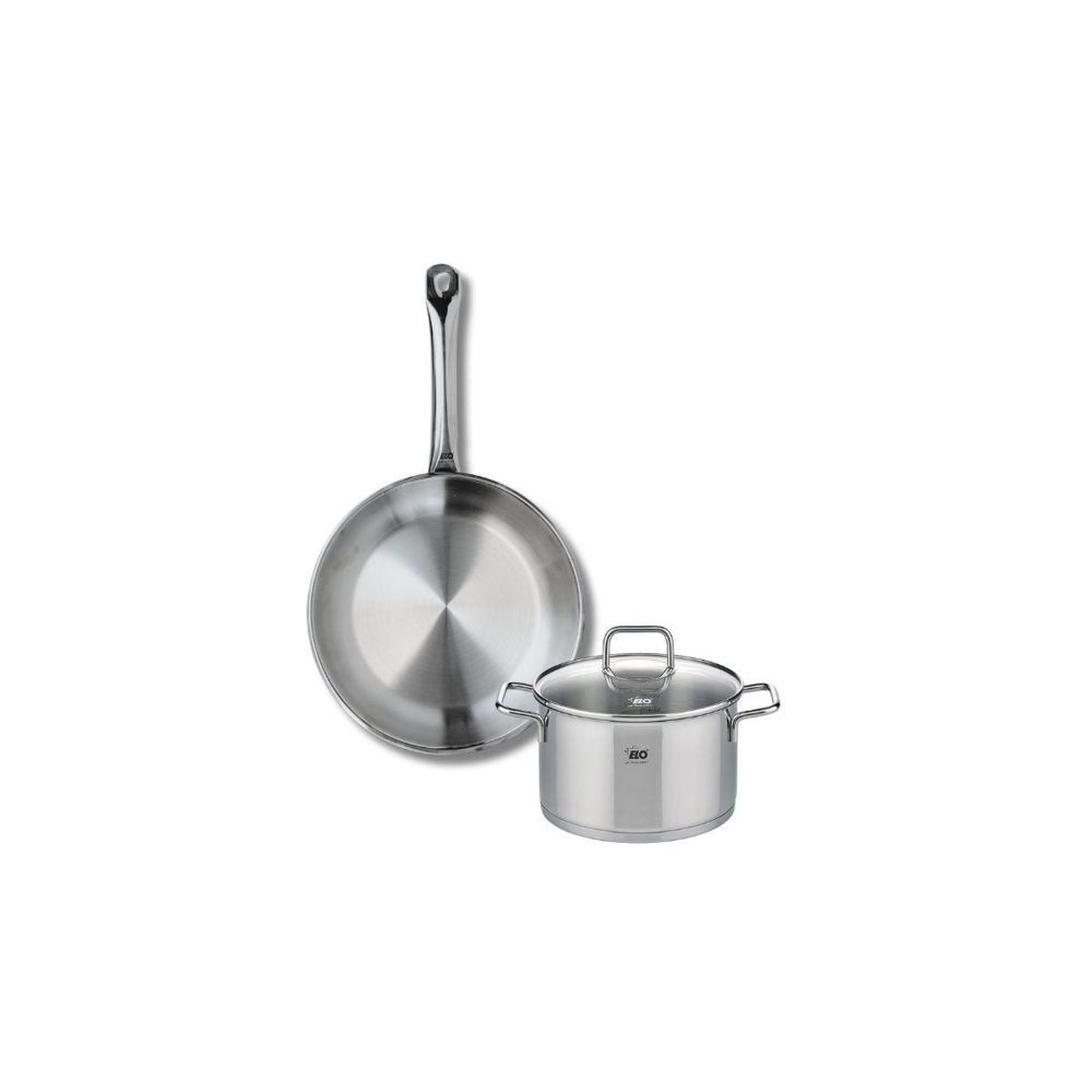 ELO Ensemble de 1 poêle de cuisson 24 cm et 1 faitout 16 cm elo profi citrin