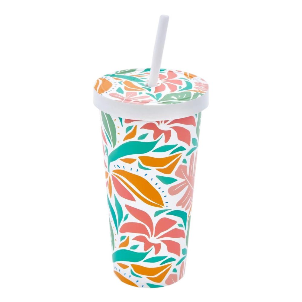 FIVE Mug réutilisable avec paille eden 55cl multicolore
