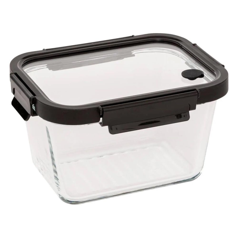 FIVE Boîte de conservation en verre clipeat plus 1,8l noir