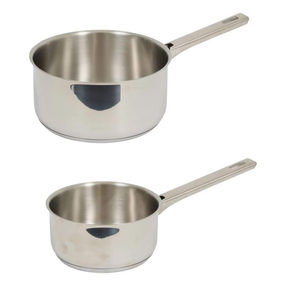 FIVE Lot de 2 casseroles en inox brillance 20cm argent