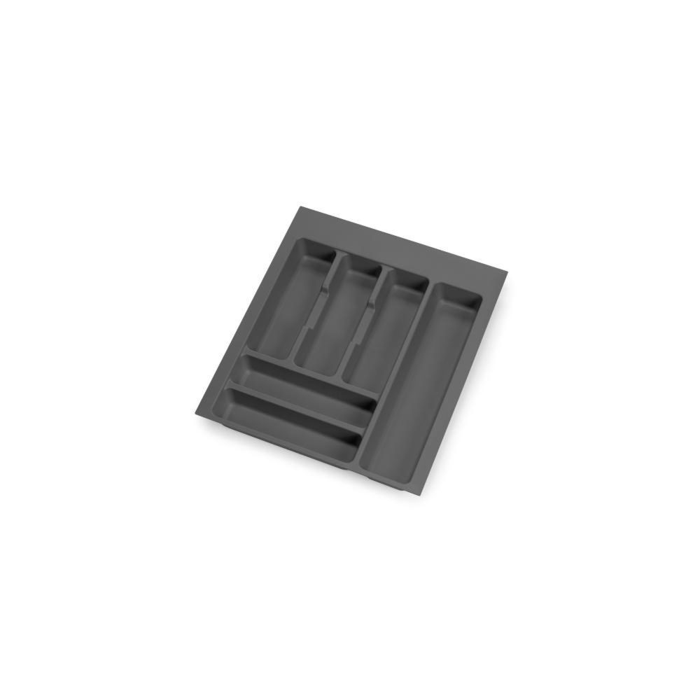 EMUCA SRL range-couverts Optima pour tiroir universel - module 450mm - Plastique - Gris antracite