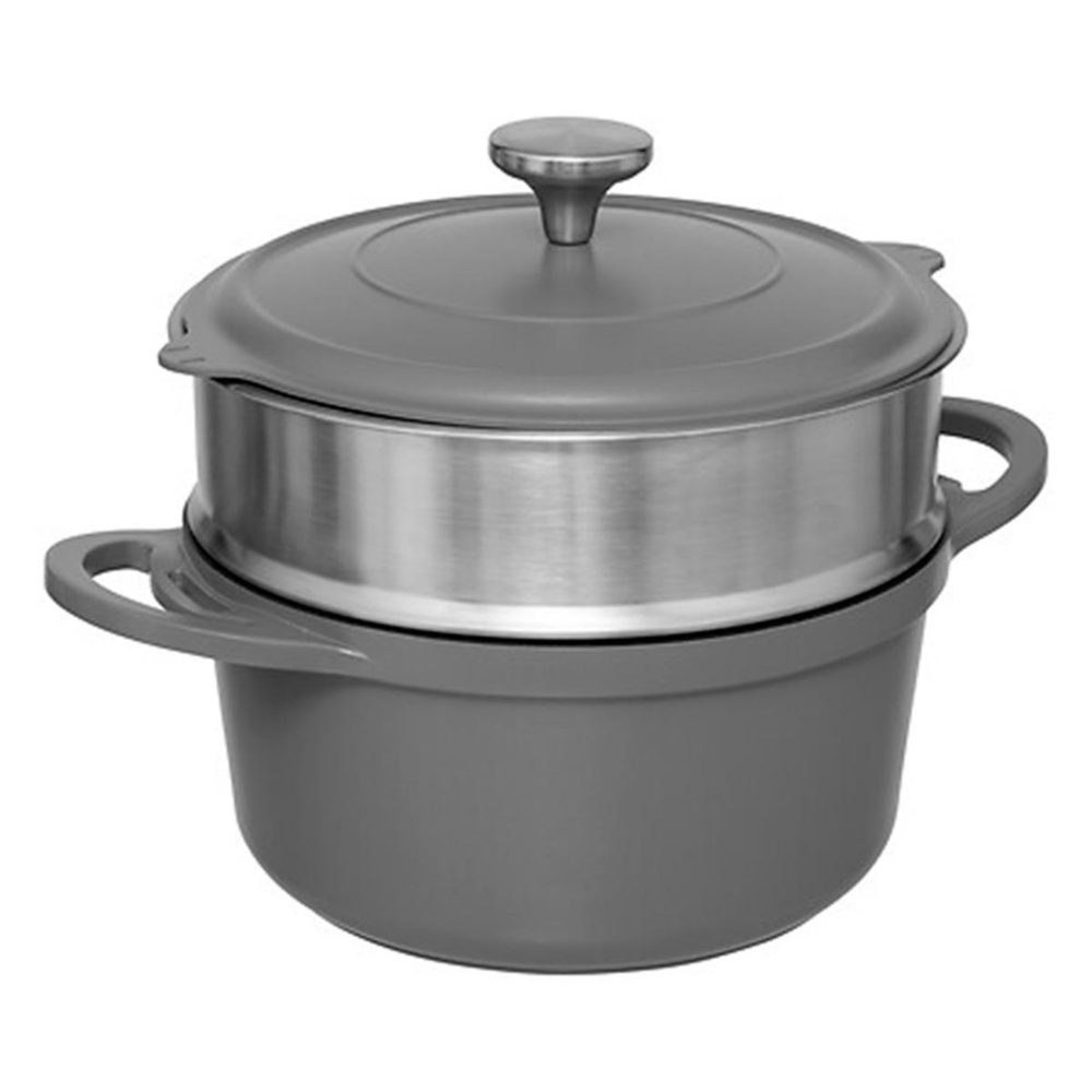 FIVE Cocotte avec panier vapeur kirk 24cm gris