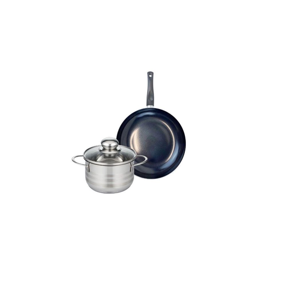 ELO Ensemble de 1 poêle de cuisson 20 cm et 1 faitout 14 cm elo prima brillant