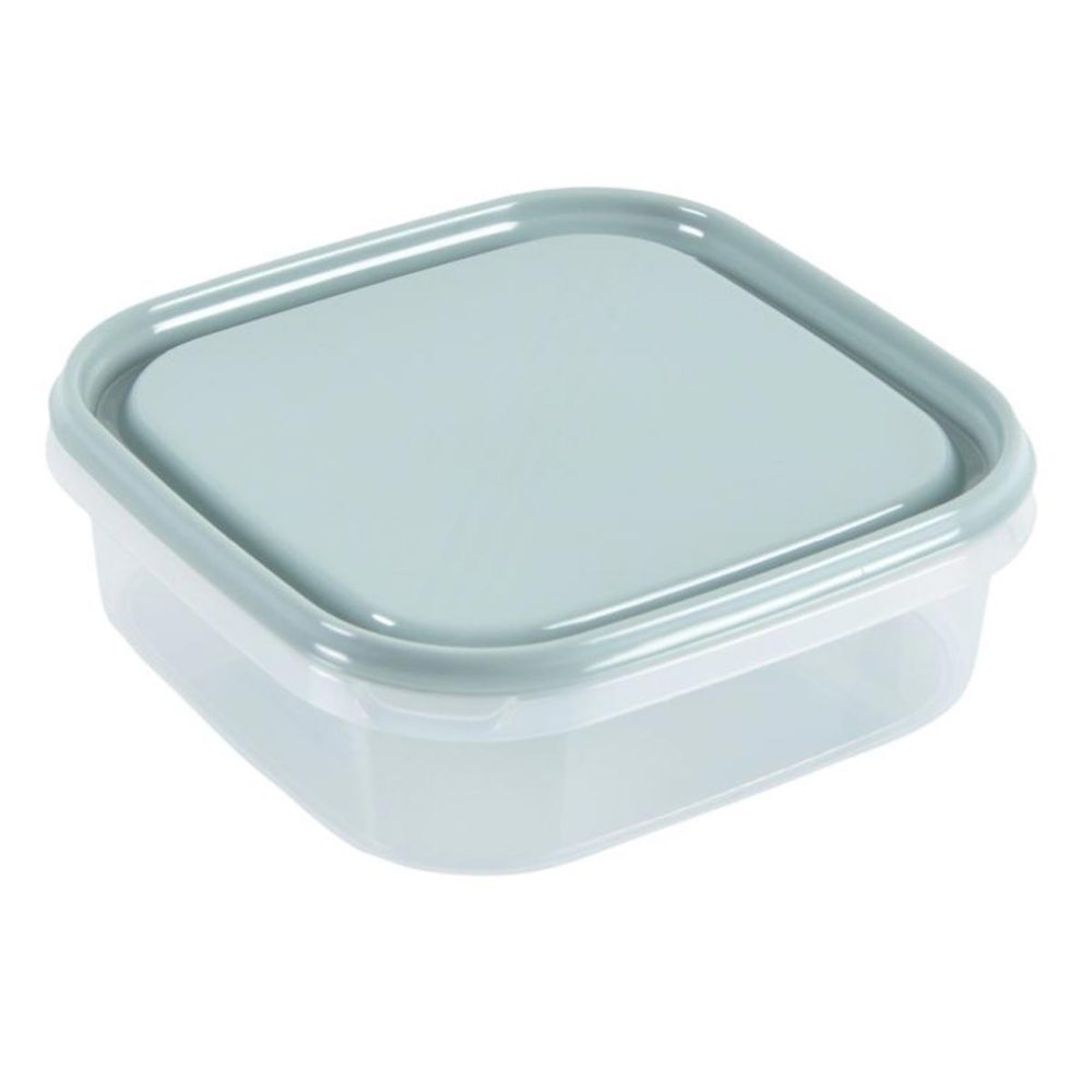 HOMEA Boîte de conservation carrée merle 1,3l bleu givré