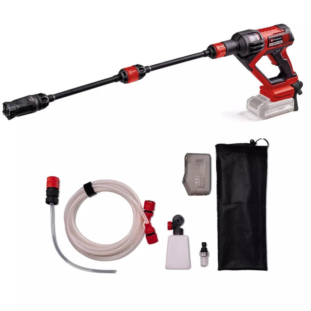 Einhell Pistolet-nettoyeur sans fil HYPRESSO 18/24-1 - 18V - 24 bar - débit 240L/h - buse 4 positions - mode Éco