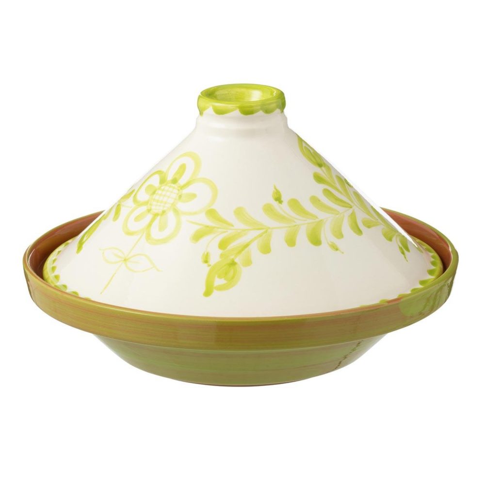 J-LINE Plat à tajine en céramique granada 28cm vert