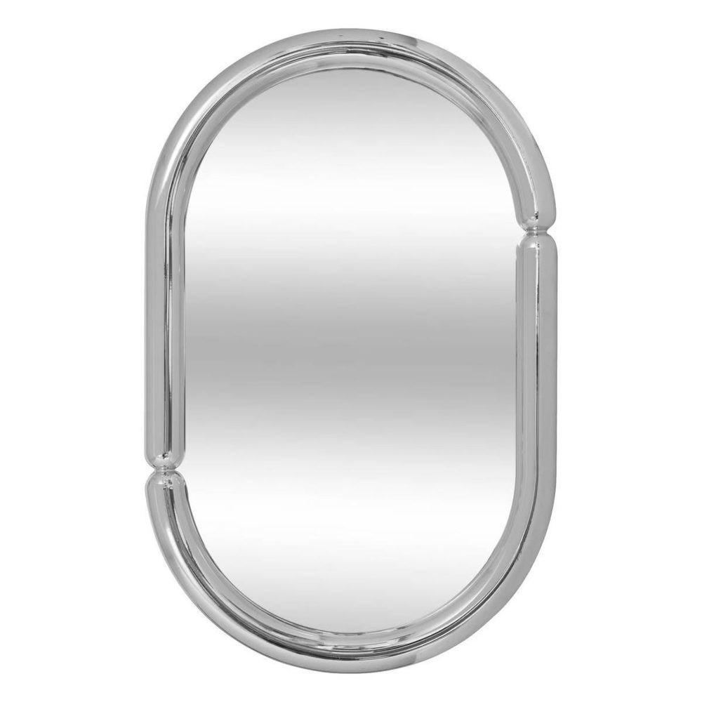 ATMOSPHERA Miroir mural ovale micaela 55cm argent