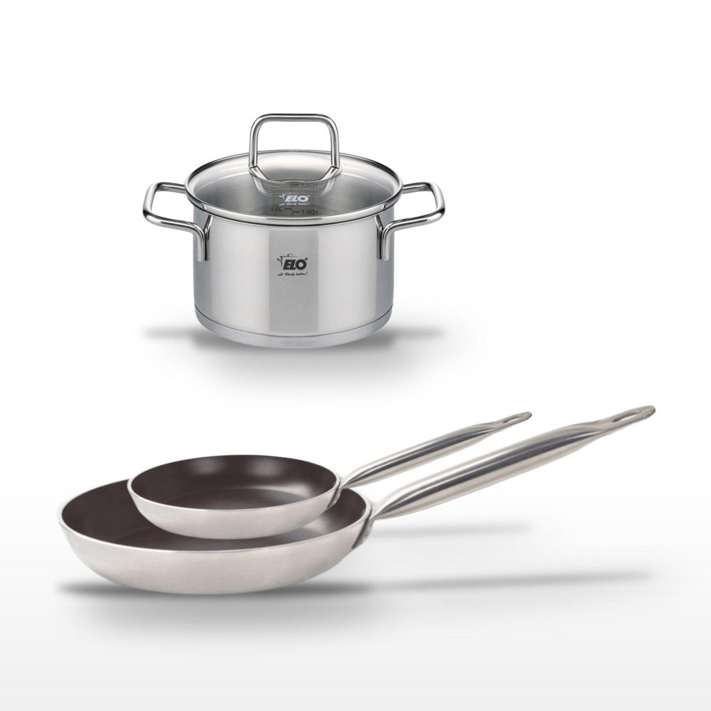 ELO Lot poêles 24cm & 32cm elo bistro line avec faitout 16cm