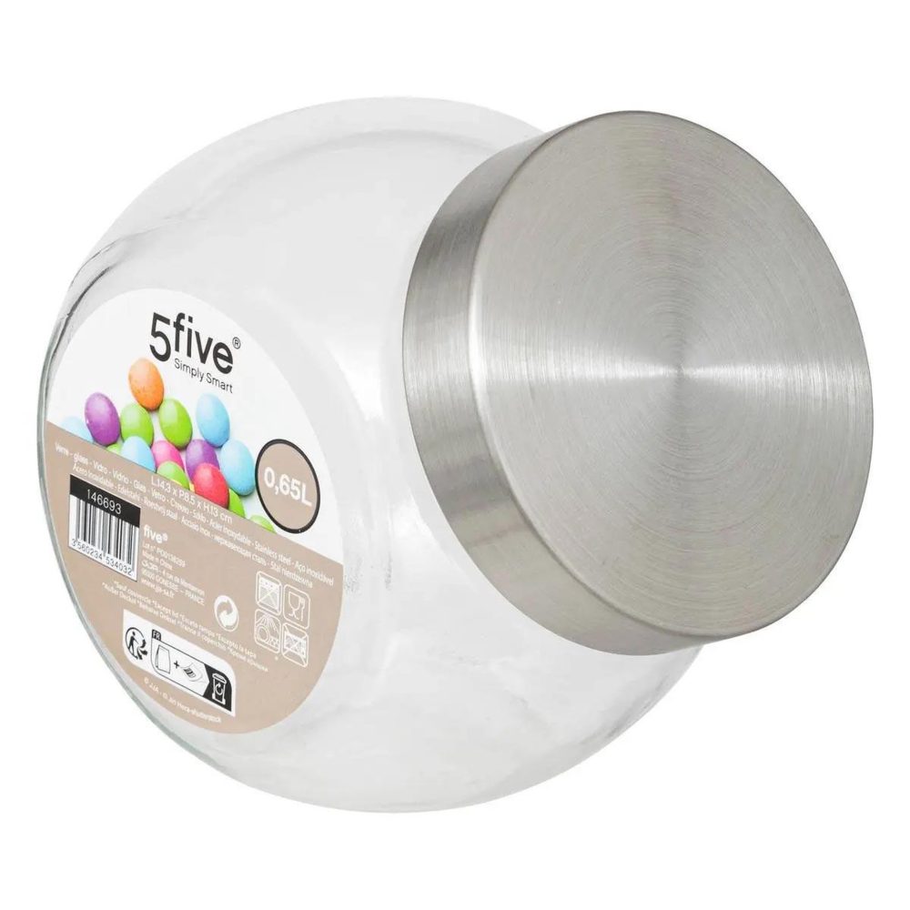 FIVE Bocal en verre bonbons 650ml transparent