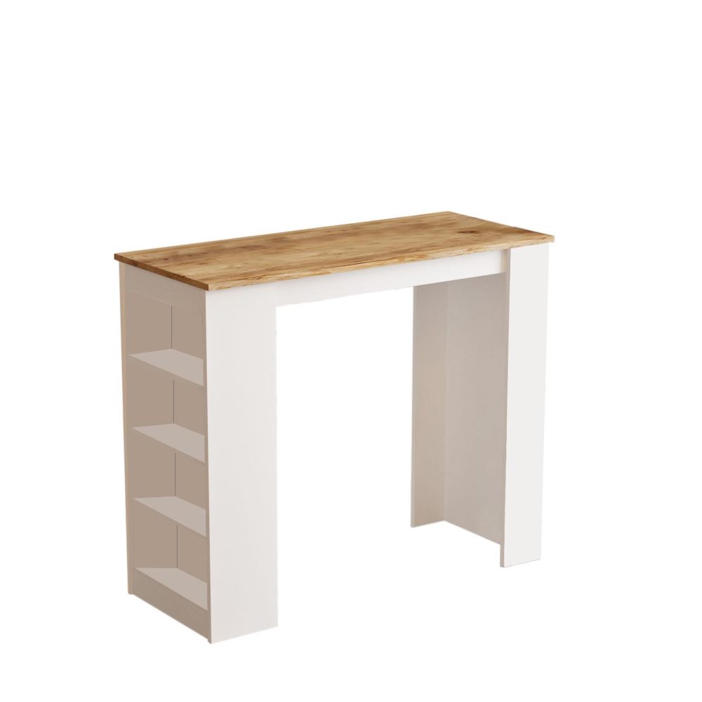 Habitat et Jardin Table de repas en bois setup - 120 x 52 x 102 cm - marron