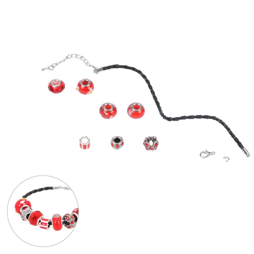 HOMEA Kit Bracelet Mode Charms 9cm Rouge