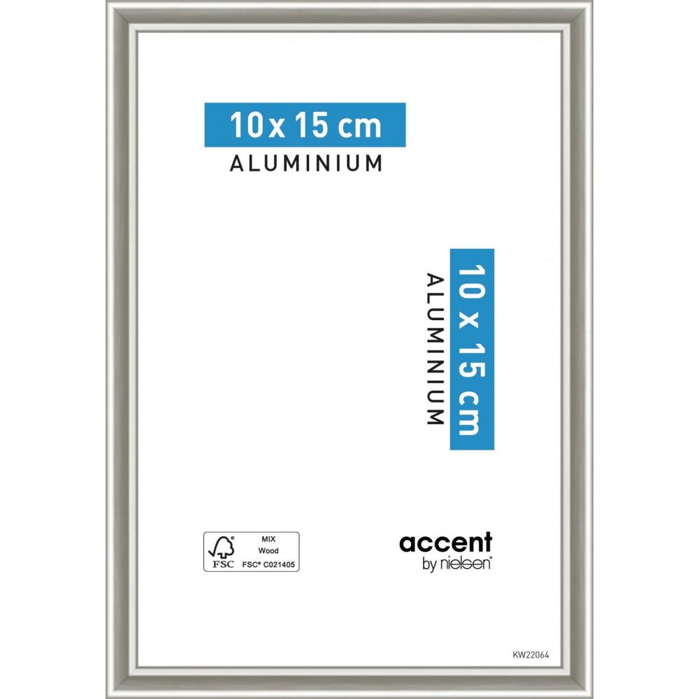 CENTRALE BRICO Cadre Nickel, 10 x 15 cm, gris