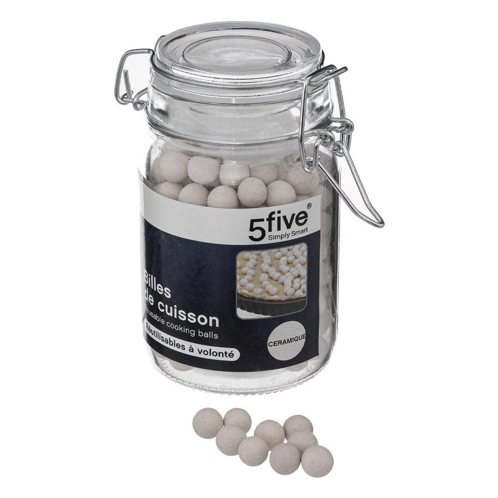 FIVE Billes de cuisson en céramique patisserie 7cm blanc