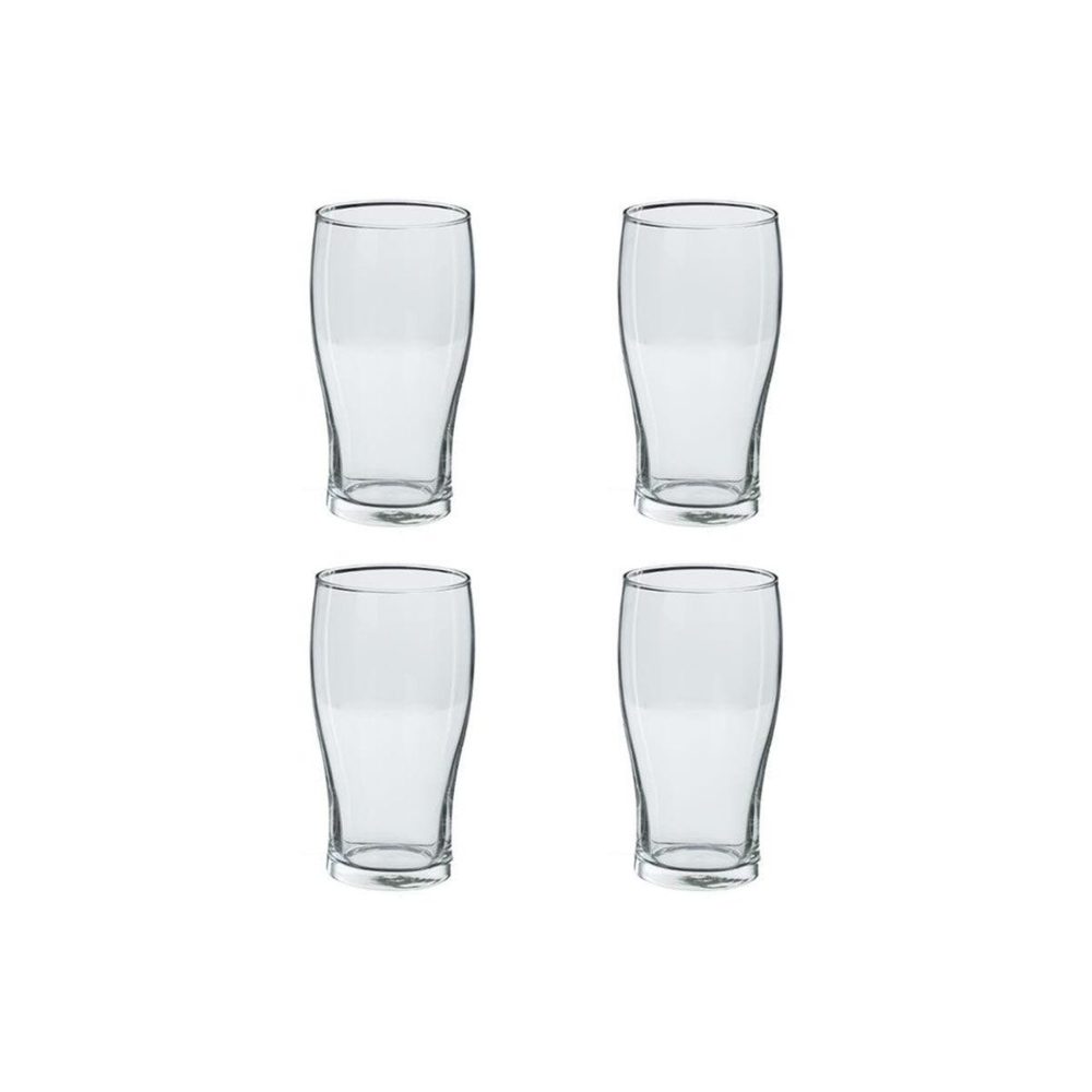 SECRET DE GOURMET Lot de 4 verres à bière pinte 57cl transparent
