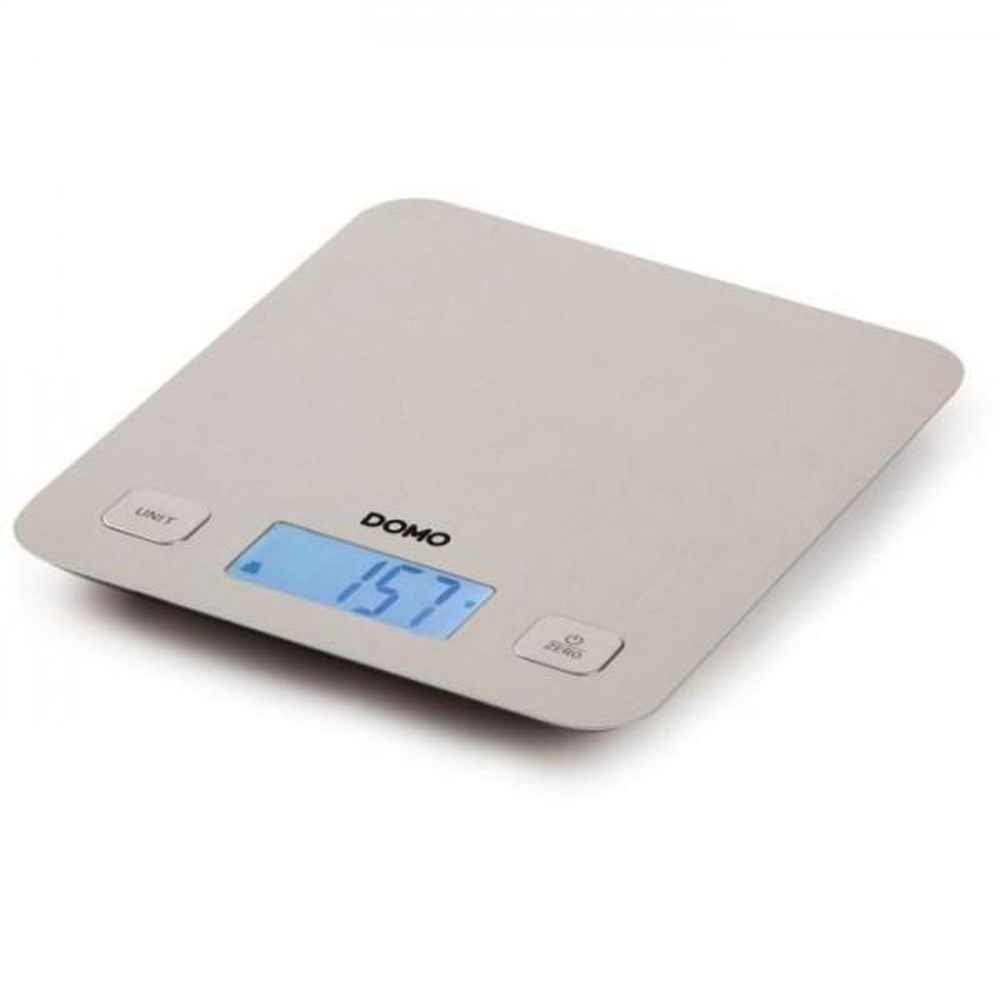 Domo Balance de cuisine electronique de precision domo do9239w - éléctronique - tare - arret auto - jusqu'a 1 gramme pres - plateau de pesage inox