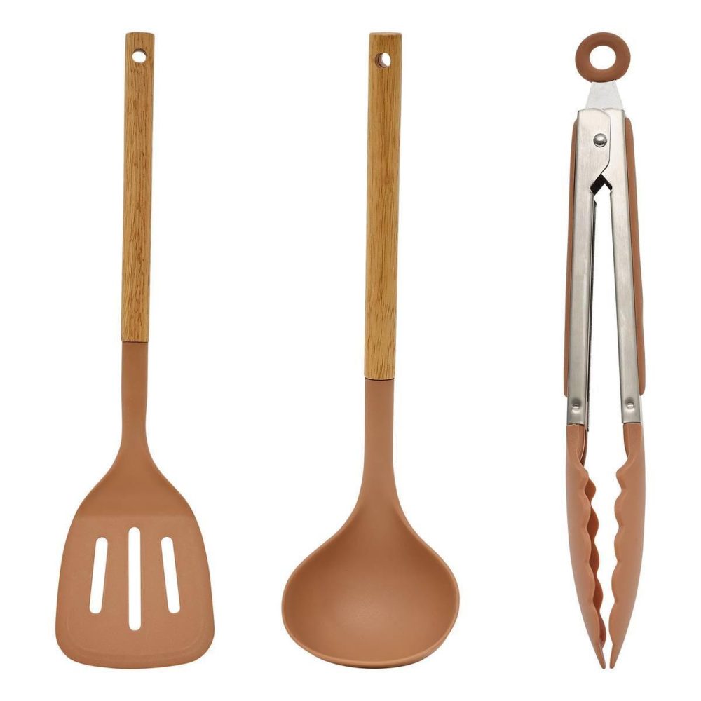 FIVE Lot de 3 ustensiles de cuisine harmony 35cm rose