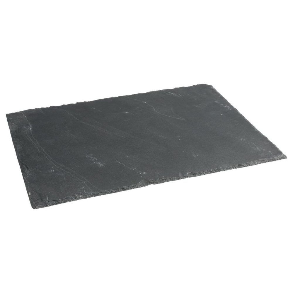SECRET DE GOURMET Assiette de Présentation Ardoise 40cm Gris