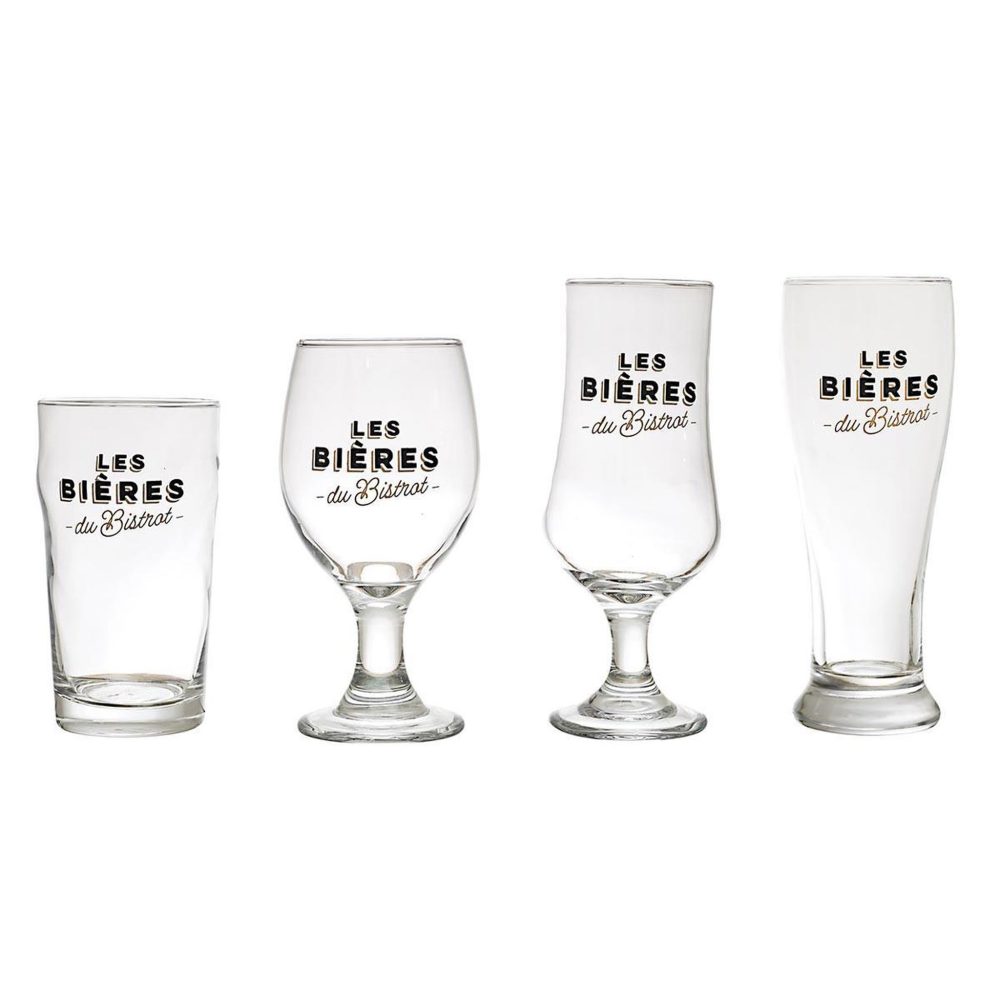 COOK CONCEPT Coffret 4 verres à bières bistrot 47cl transparent