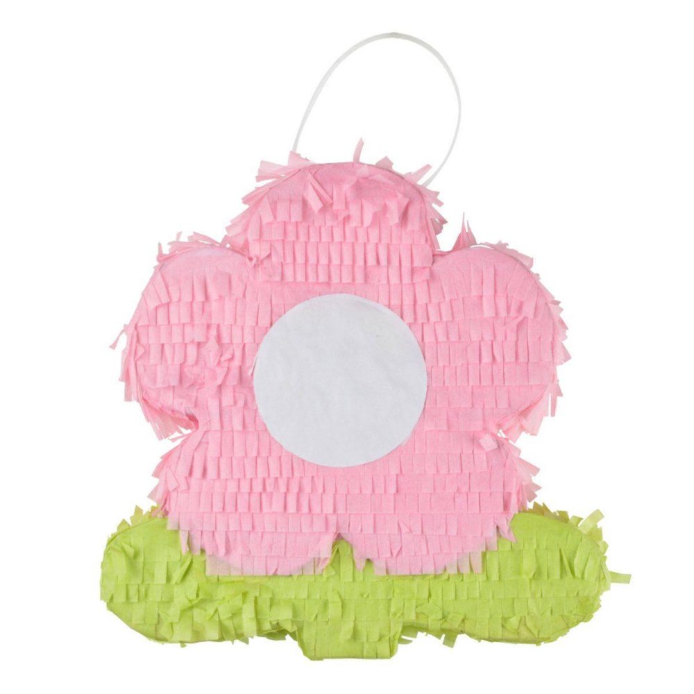 RIRE & CONFETTI Mini pinata d'anniversaire fleur 20cm rose