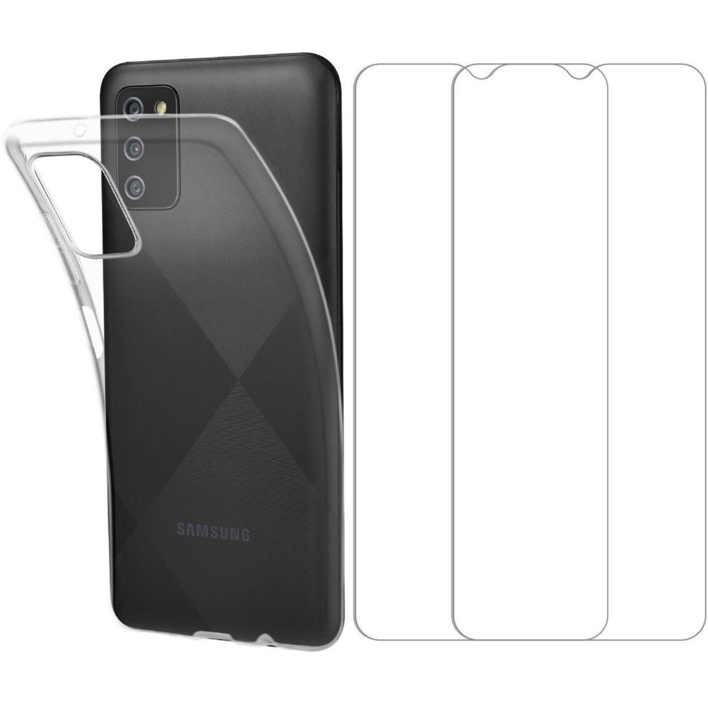 ESSENTIEL B Pack samsung a03s coque + verre trempé x2