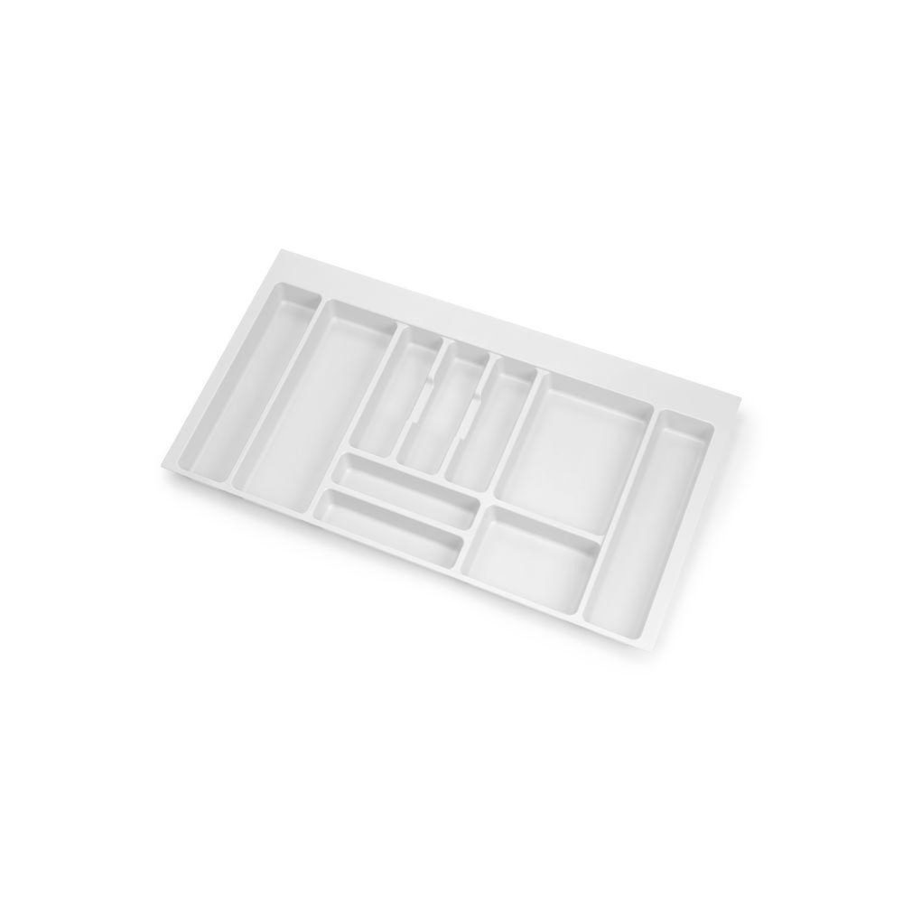 EMUCA SRL Range-couvert Optima Vertex/Concept 500mm (Panneau 16mm), Module 900 mm, Plastique blanc