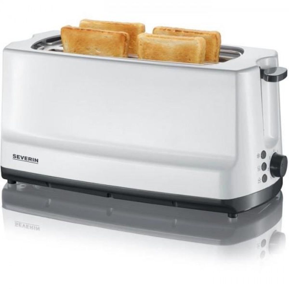 SEVERIN Grille pain - toaster electrique severin at2234 - 2 fentes longues pour 4 tranches - fonction décongélation - support viennoiseries