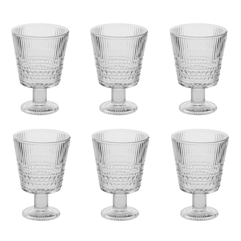 SECRET DE GOURMET Lot de 6 verres à vin joa 23cl transparent