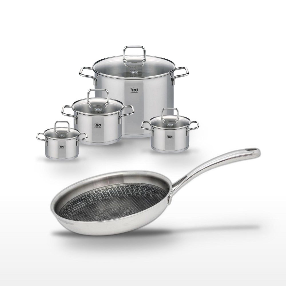 ELO Lot 4 faitouts elo relief evolution & 1 poêle 24cm