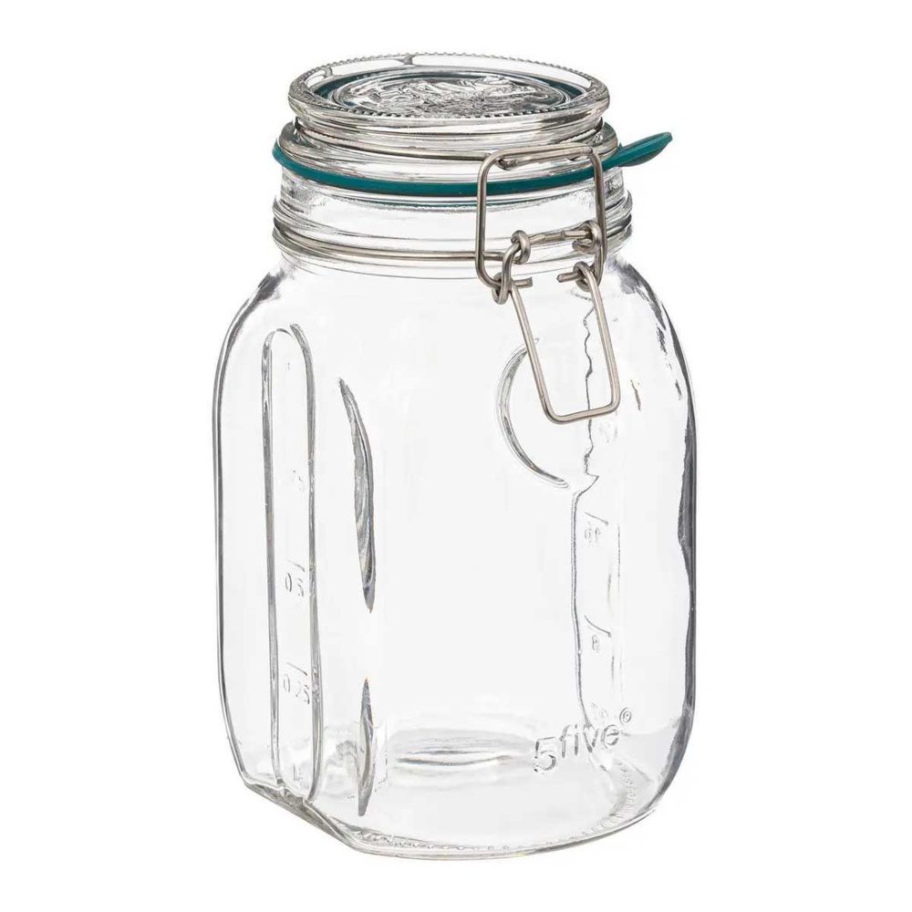 FIVE Bocal en verre gradué jarro 1l transparent
