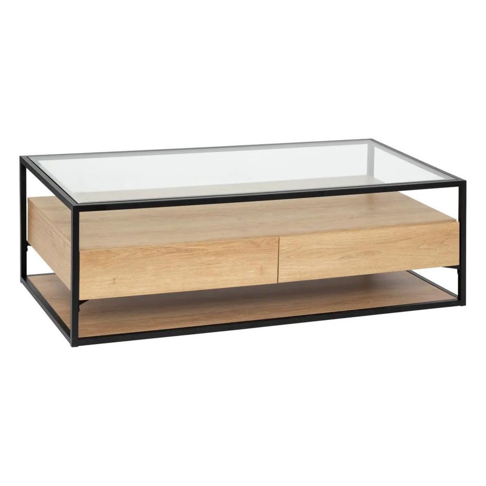 ATMOSPHERA Table basse 2 tiroirs aldéa 120cm naturel