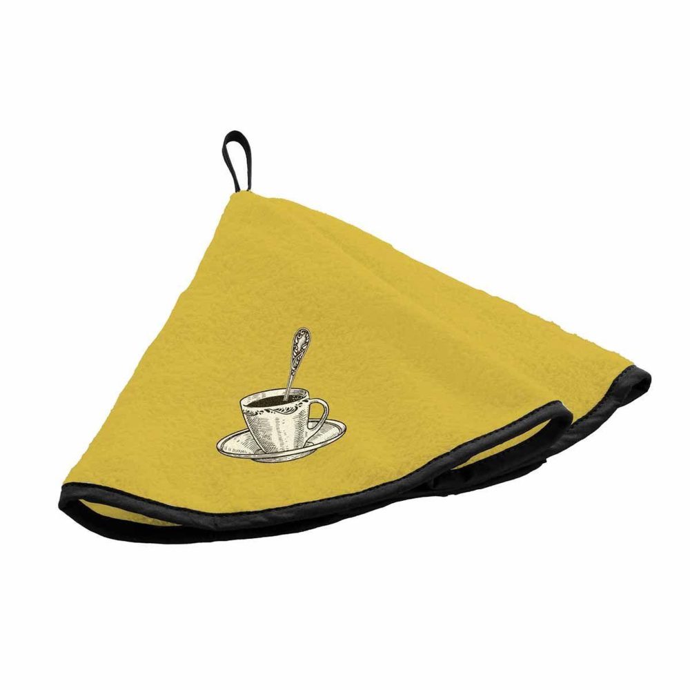 Douceur d'Intérieur Essuie-main en éponge tasse 60cm jaune