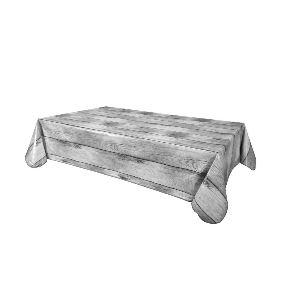 HABITABLE Toile cirée planche - 140 x 250 cm - gris