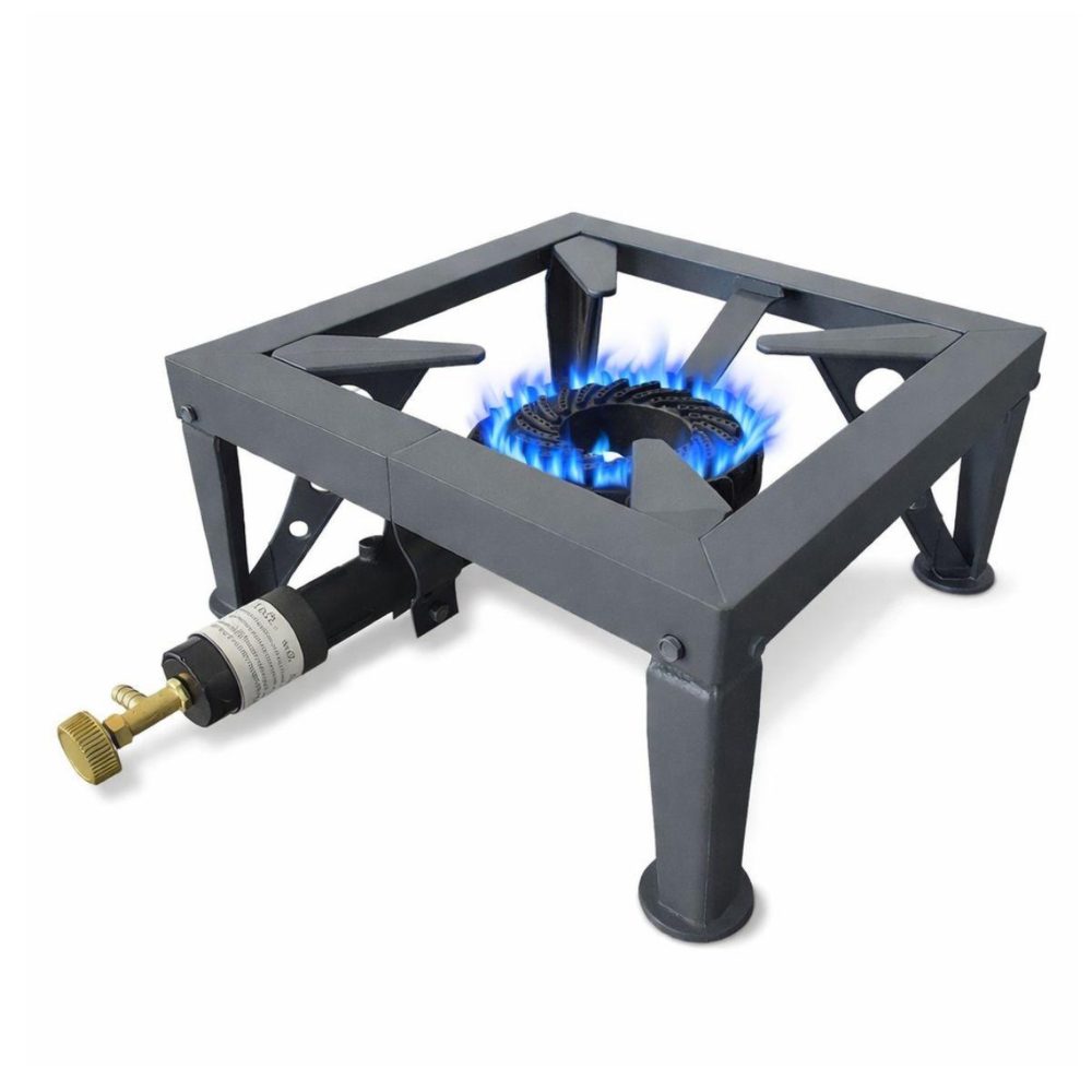 INTEC Réchaud à gaz 7500w professionnel charge 200kg tout fonte 4 pieds renforcés - réchaud pro marché cuisson confiture, paella intec