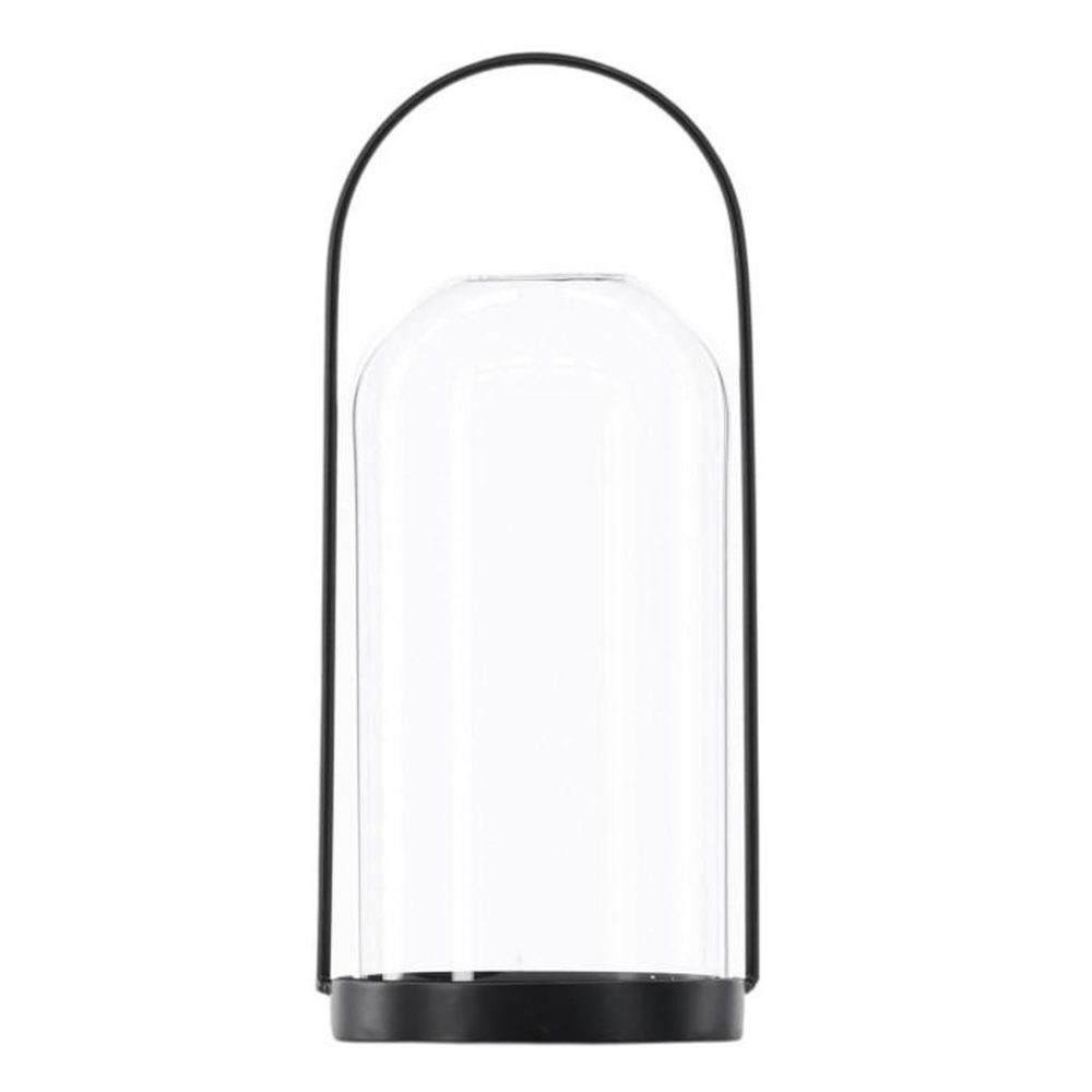 Paris Prix Lanterne Design en Verre Flora 25cm Noir